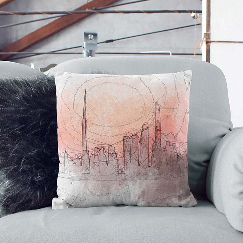 Square Throw Cushion, 55cm H x 55cm W x 20cm D