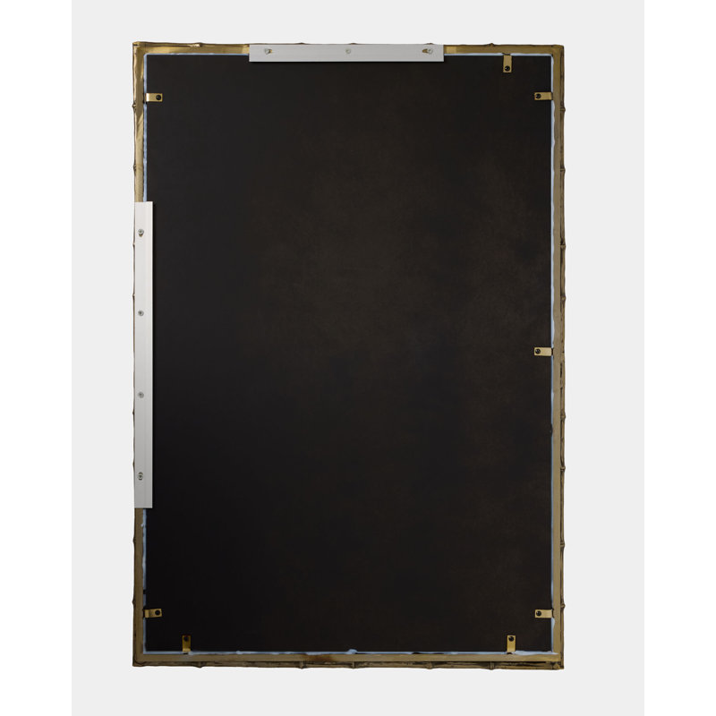 Bamboo Framed Mirror-Brass