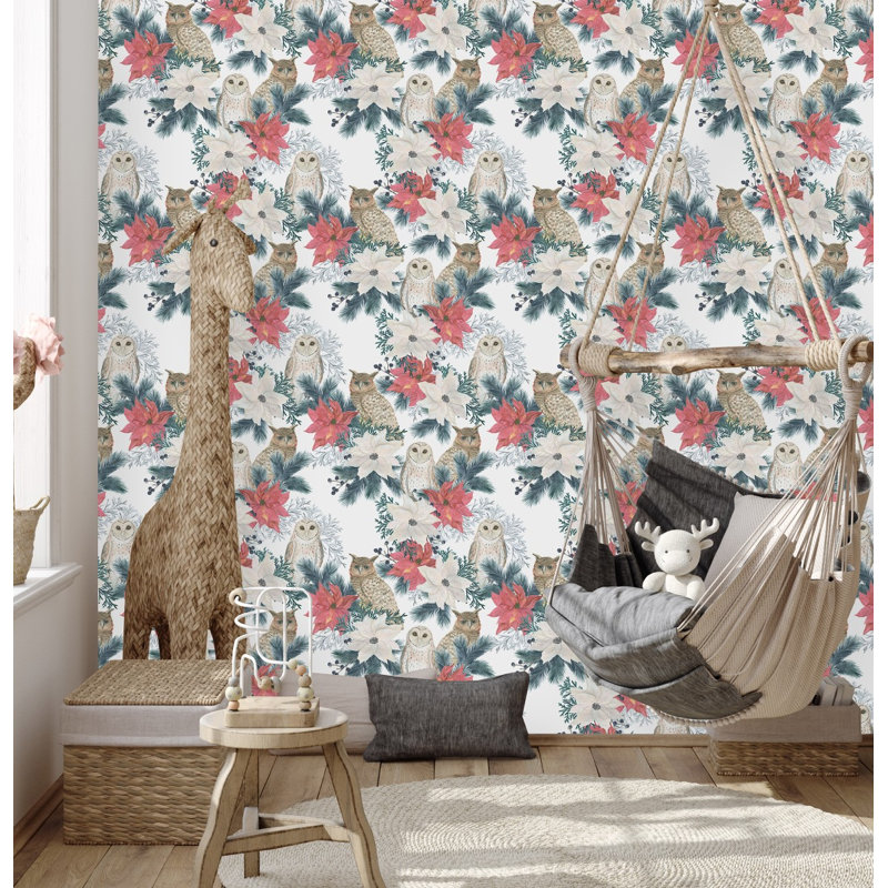 Antonica 18.75' L x 25" W Smooth Peel and Stick Wallpaper Panel, 25" W x 125" L
