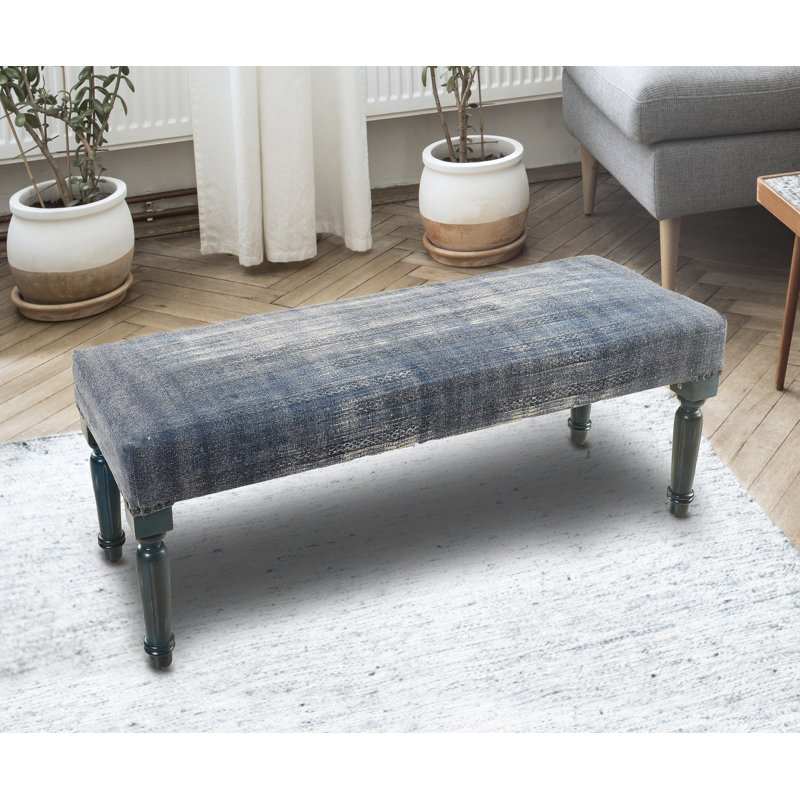 Banc rembourré bleu Mund