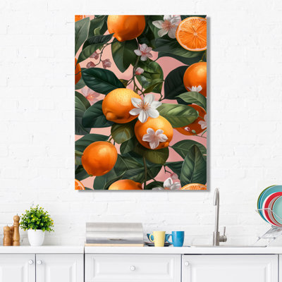 Orange Green Orange Trees I - Fruits Wall Art Print