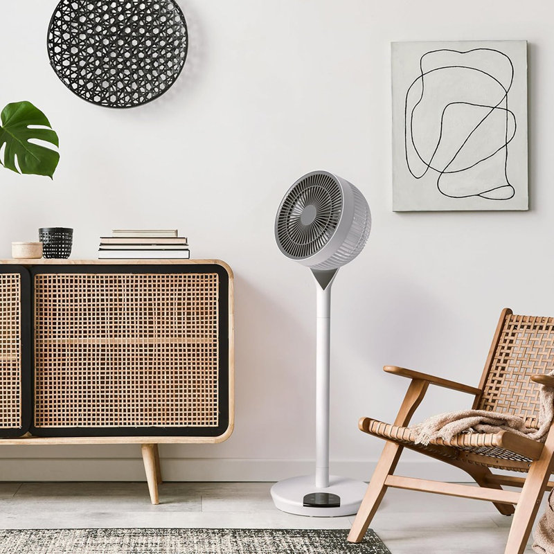 Ventilateur sur pied à piédestal avec télécommande, 360 ...