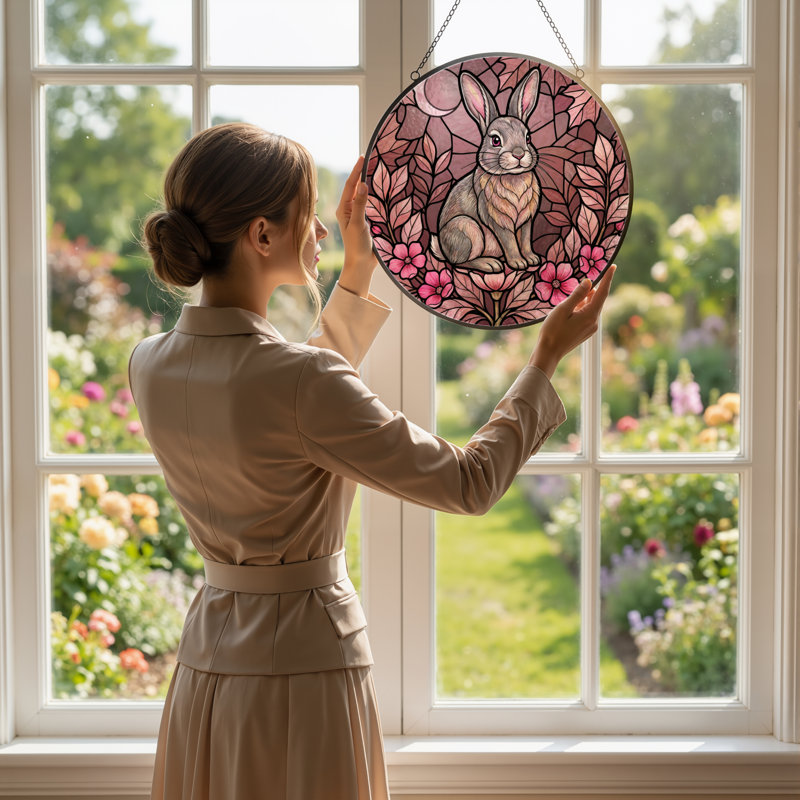 Panneau de vitrail en verre coloré 12 "H 12", H 12 po x l 12 po