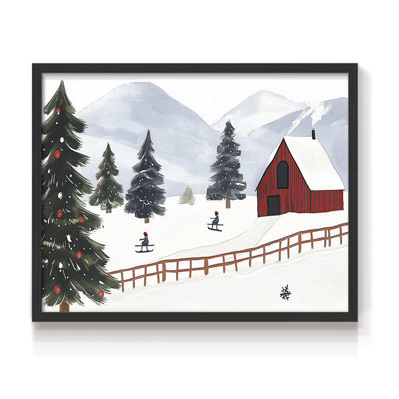 Chirstmas Art-DLVI -Framed Print - Restickable, H 22 po x l 28 po, Noir, noir, noir, noir