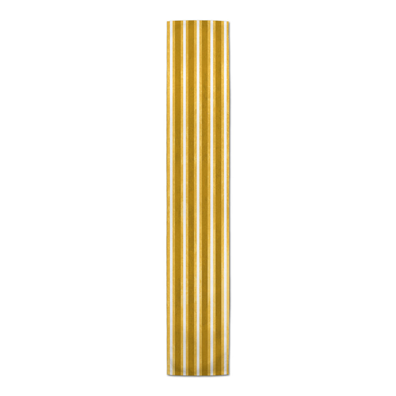 Striped Table Runner, 90" x 16", Yellow