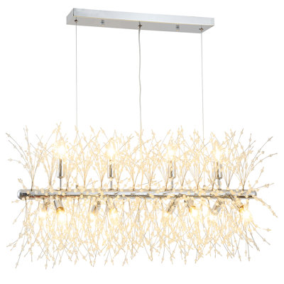 Lustre pour îlot de cuisine 12 lumières à intensité variable 36 pouces Volkan