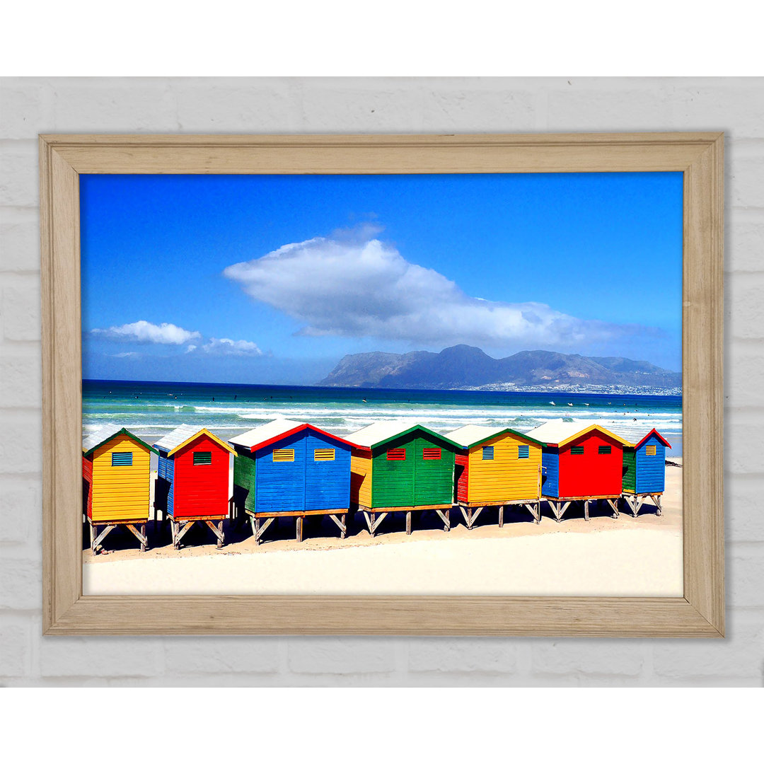 Gerahmtes Leinwandbild Beach Huts 2