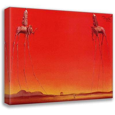 Les Elephants by Salvador Dali Gallery Wrapped Canvas