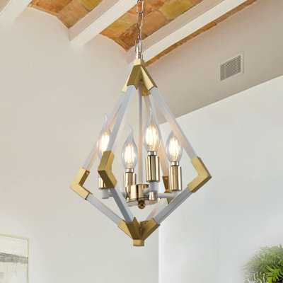 Luminaire suspendu géométrique 4 lumières Aurora