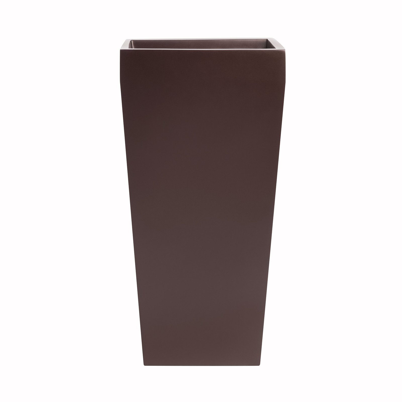 Robards Fiberglass Pot Planter, Brown, 26" H x 13" W x 13" D