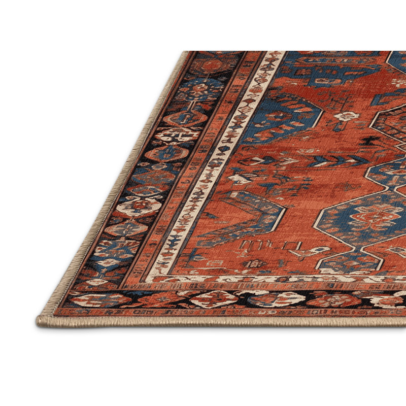 Tapis brun lavable à la machine, Carré 8 pi