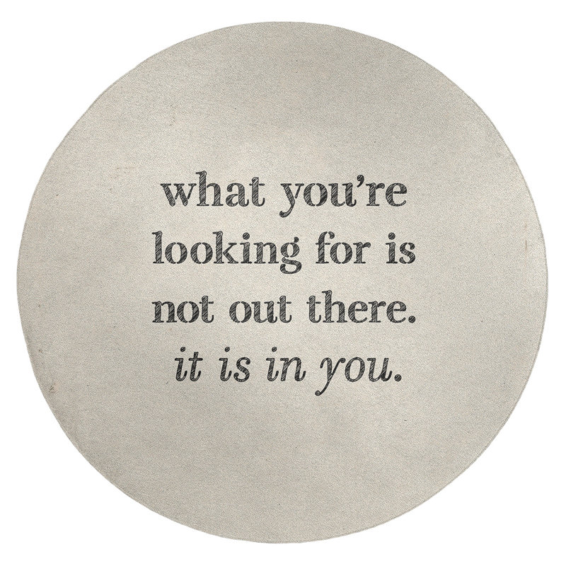 Quotes Chenille Indoor Rug, Round 5'