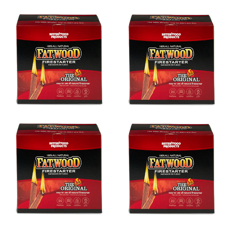 BetterWood Firestarter, Set of 4, 9.5" H x 8.63" W x 13.38" D