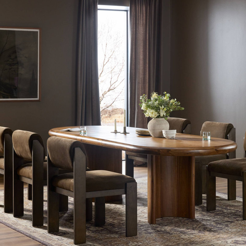 Haiden Extendable Acacia Oval Dining Table