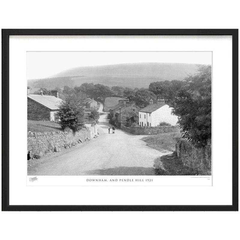 Downham, And Pendle Hill 1921 - Single Picture Frame Print, 45cm H x 60cm W x 2.3cm D