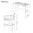 Iron Outdoor Dining Set With Acacia Wood Armrest Suitable For Patio, Balcony Or Backyard-1944586964