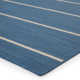 Creekmont Striped Handmade Flatweave Wool Blue/Cream Area Rug