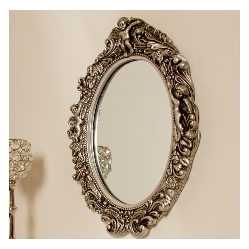 Flat Wall Mirror, Silver