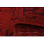 Tapis unique en laine noué à la main style Kosak des années 1990 de 4 pi 6 po x 11 pi rouge foncé Kalli