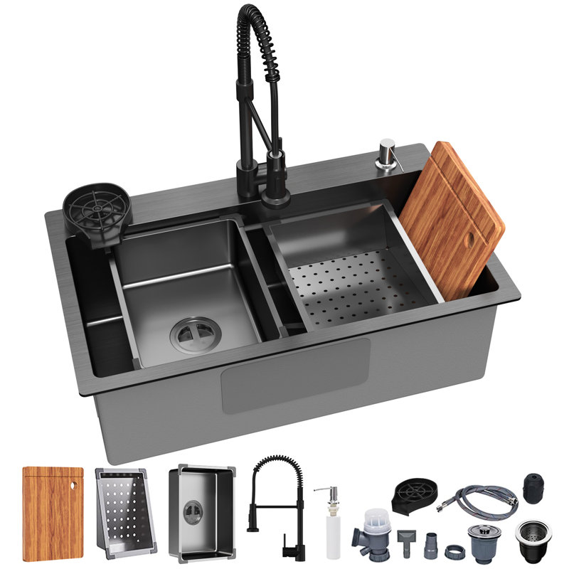 30'' L Single Bowl Stainless Steel Kitchen Sink