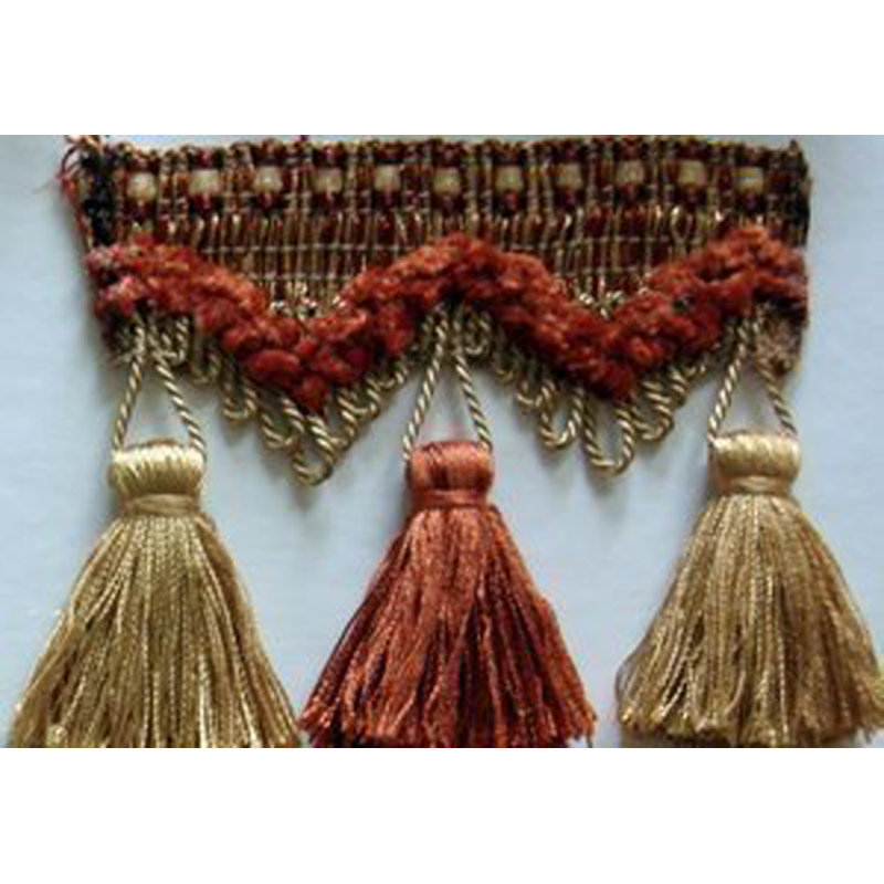 Tissu Carriage House, Rouge / doré