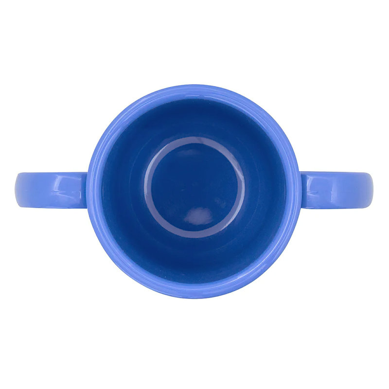 Tasse en plastique GET sans BPA à deux poignées, 8 onces (ensemble de 12), Bleu