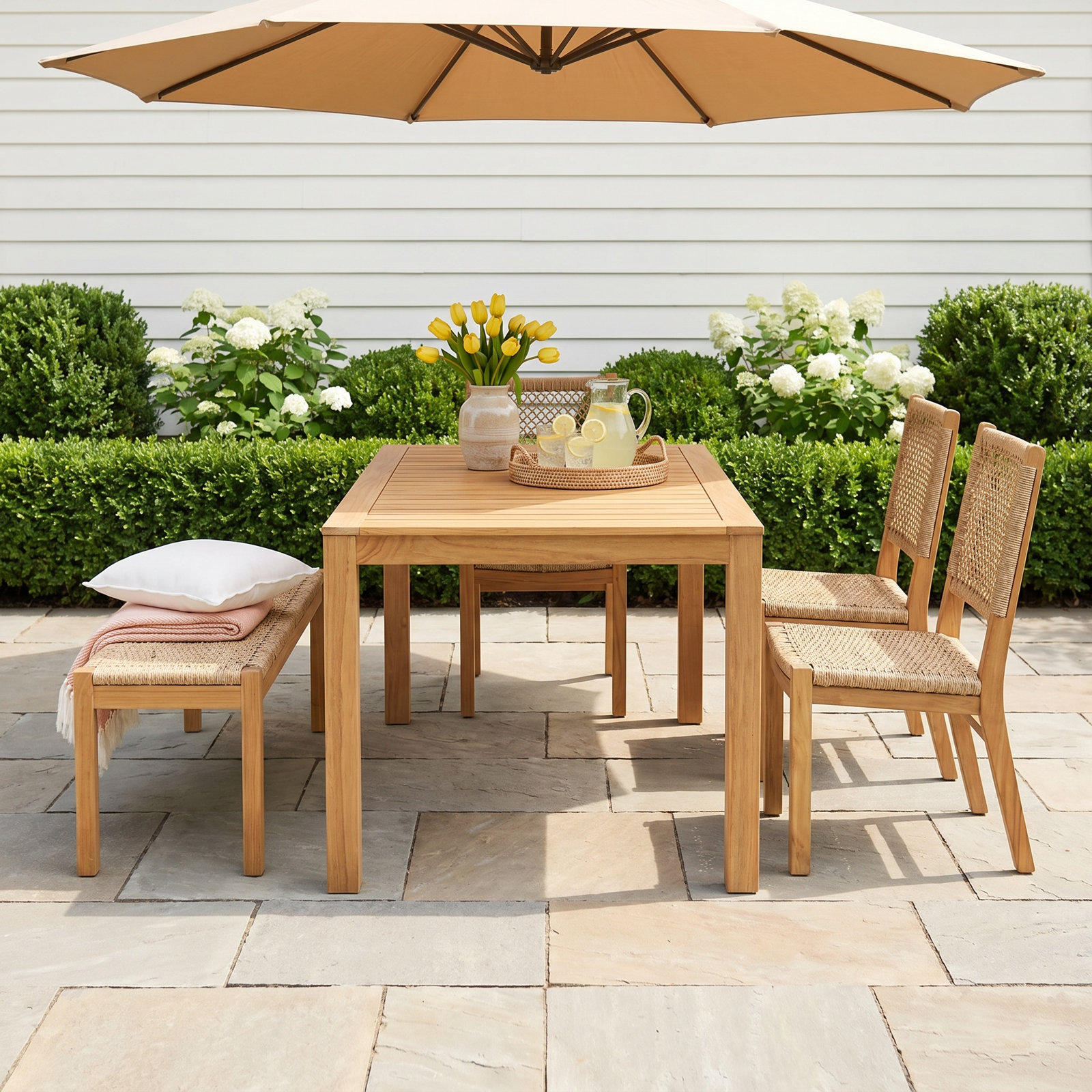 Seras Teak Patio Dining Set
