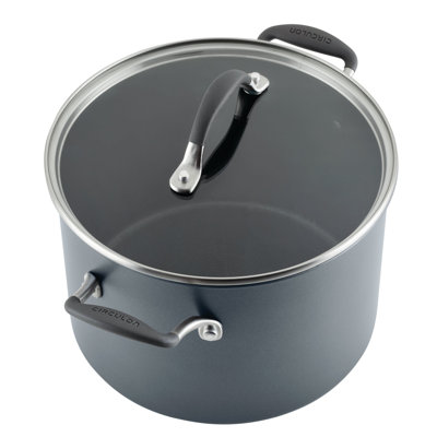 Circulon ScratchDefense with ScratchDefense Nonstick Induction Stockpot with Lid, 8 Quart, Graphite