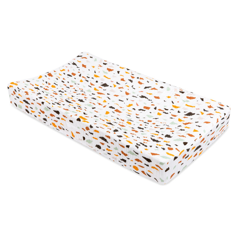 Terrazzo Quilted Muslin Changing Pad Cover
