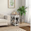 Side Table With Charging Station, End Table With 2 USB Ports 1 Outlet, Storage Shelves