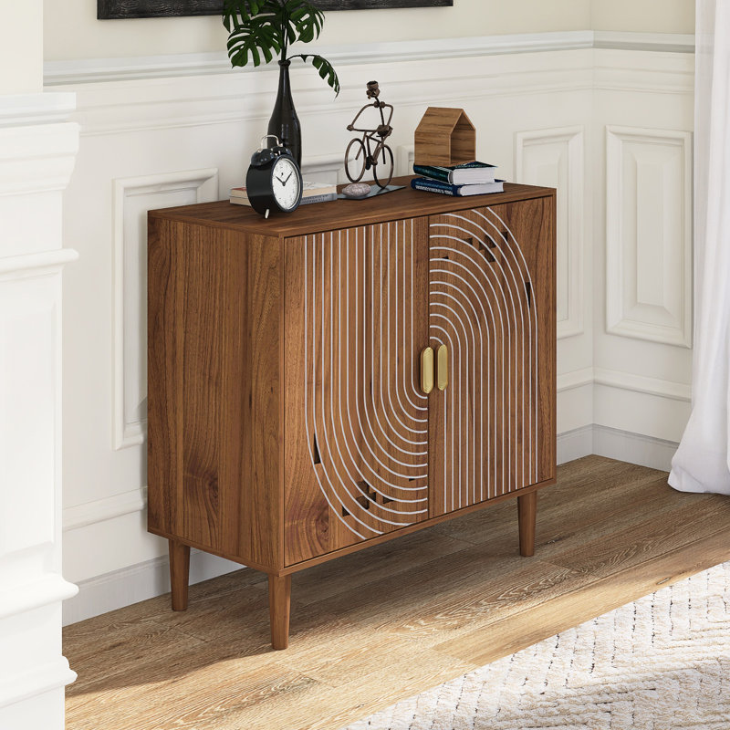 Buffet 31,3 "en bois avec tablette réglable