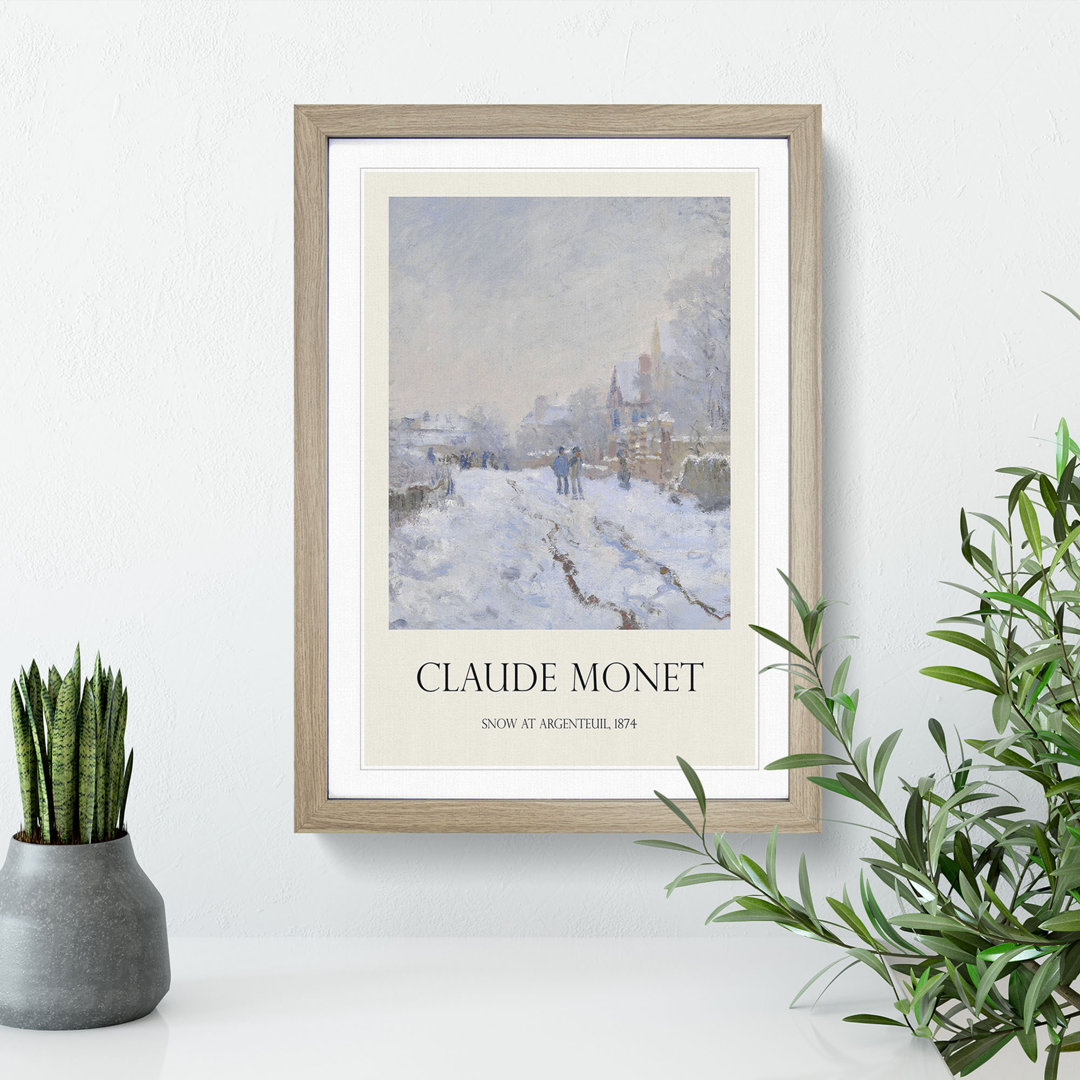 Snow at Argenteuil by Claude Monet - Picture Frame Painting