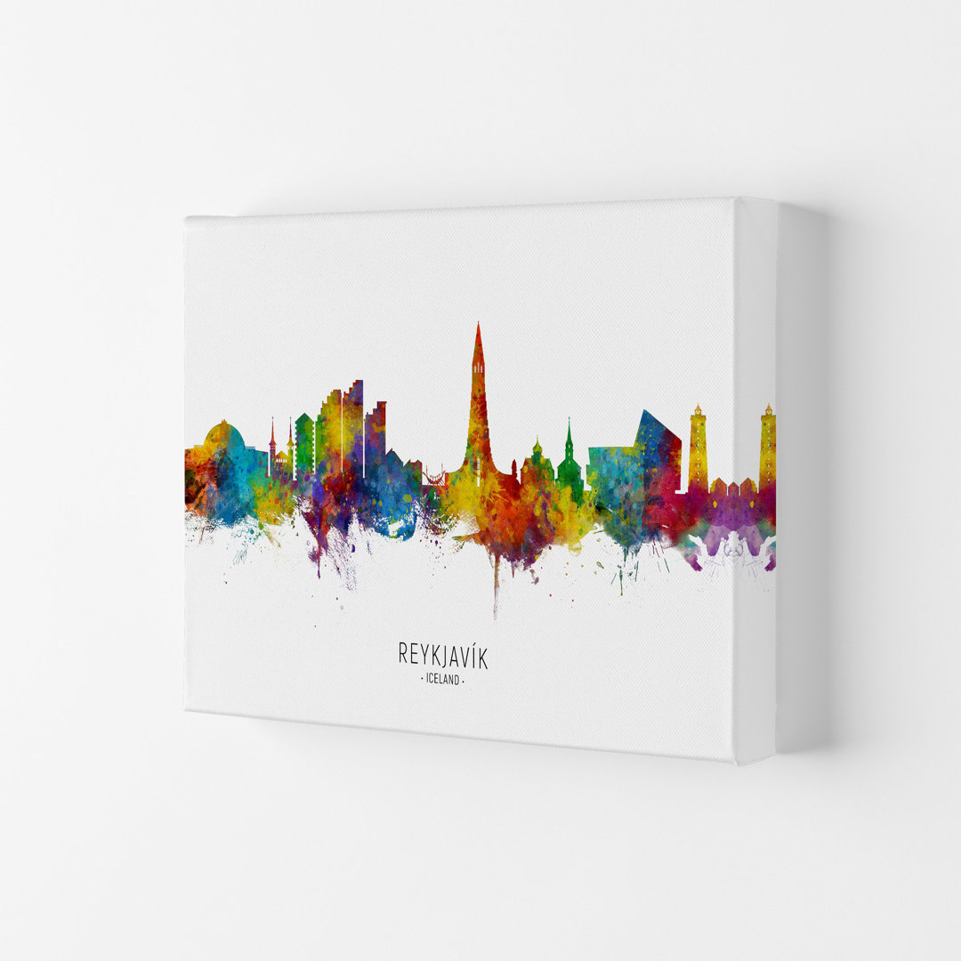 Reykjavik Iceland Skyline by Michael Tompsett - Print