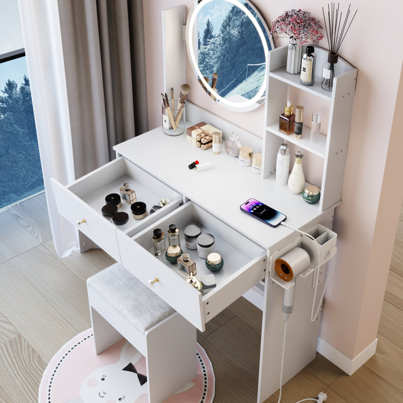 Table de meuble-lavabo à miroir 17 po