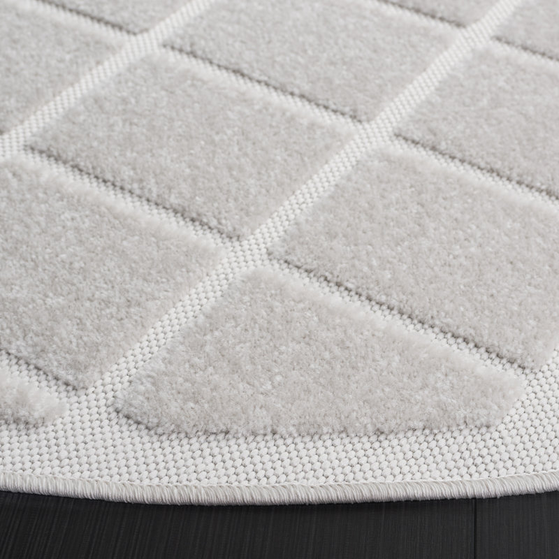 Keymoni Performance Geometric Rug, Round 6'7"