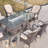 Colville 6 - Person Wicker Patio Dining Set with Rectangular Table , Cushions Included