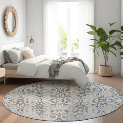 Maliana Washable Floral Indoor / Outdoor Rug