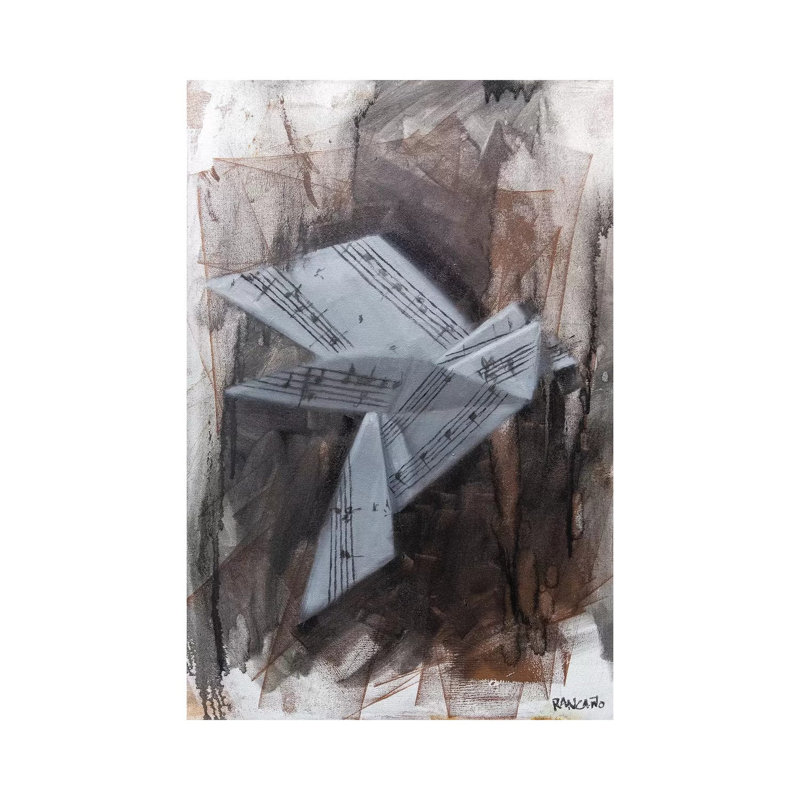 Oiseau chanteur, H 12 po x l 8 po x P 0,75 po