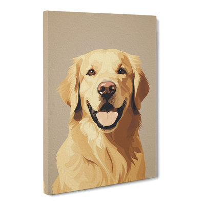 Golden Retriever Minimalism - No Frame Print