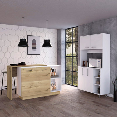 Ensemble de cuisine à 6 tablettes et 6 portes 2 pièces Dorchester
