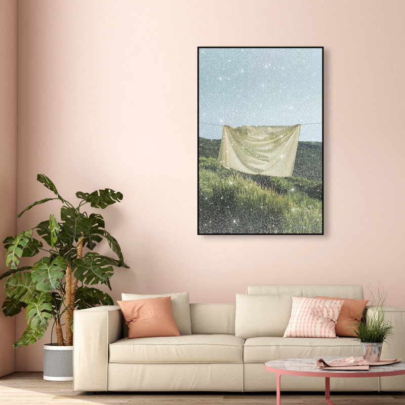 Floating Cotton I Print by Oliver Gal, 31"H x 21"W, Black Floater Frame