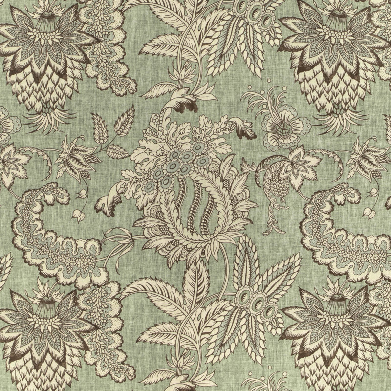 Arcadia Jennings Print Fabric, Sage/Beige/Green