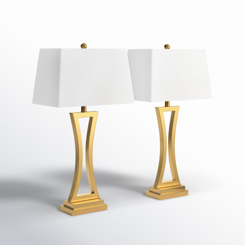 30.75" Table Lamp Set, Golden