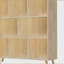 Armoire de rangement à 8 compartiments, organisateur en bois à tablettes fixes pour livres / jouets / décoration intérieure, armoire à compartiments multiples, bibliothèque en bois moderne