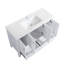 Meuble-lavabo blanc 48 po avec portes et tiroirs à fermeture en douceur