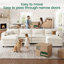 Canapé modulaire 4 places Jed, beige-131402881-131402882