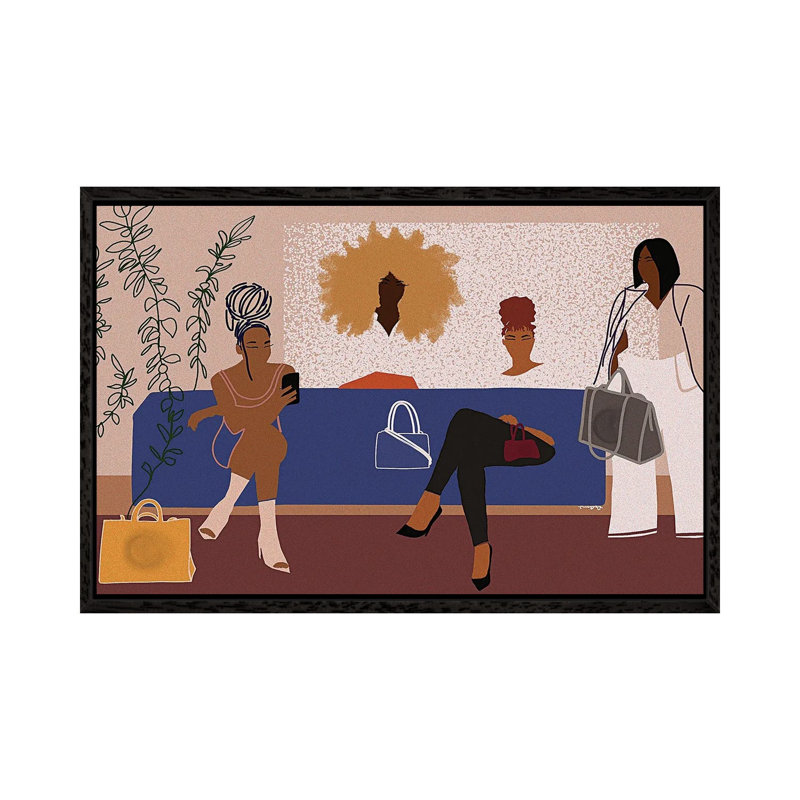 All the Girls Want Telfar 1 Piece Wall Art on Canvas, 45.72cm H x 66.04cm W x 3.81cm D, Black Framed