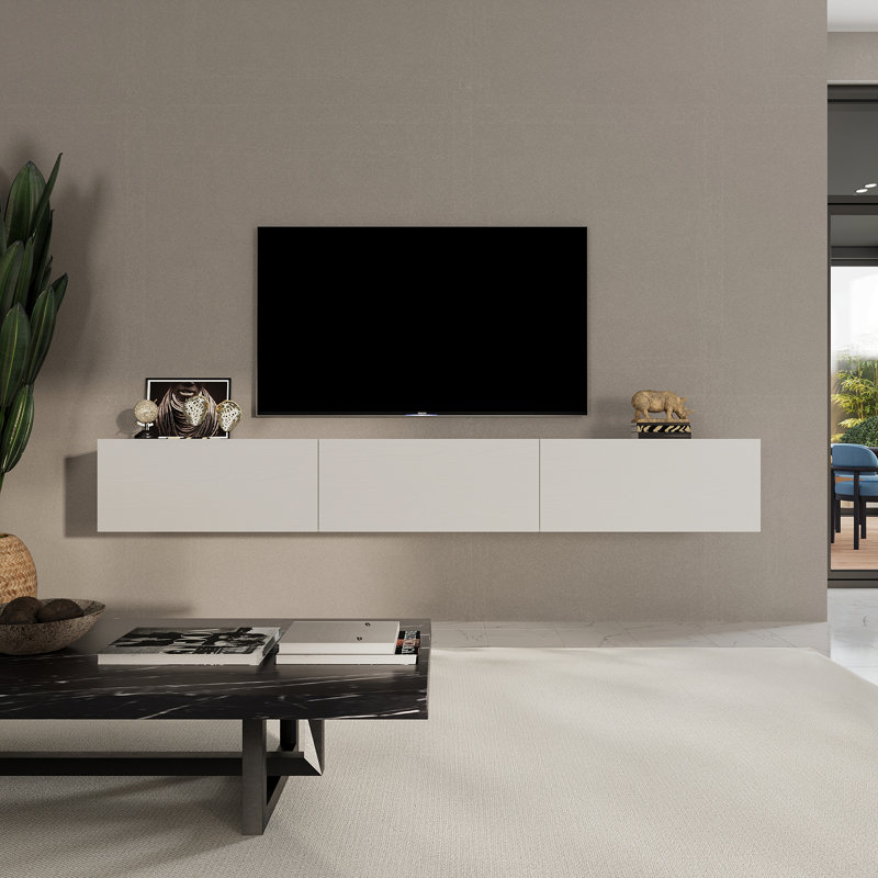 Crédence de rangement l 70,00 po Ragini, Blanc