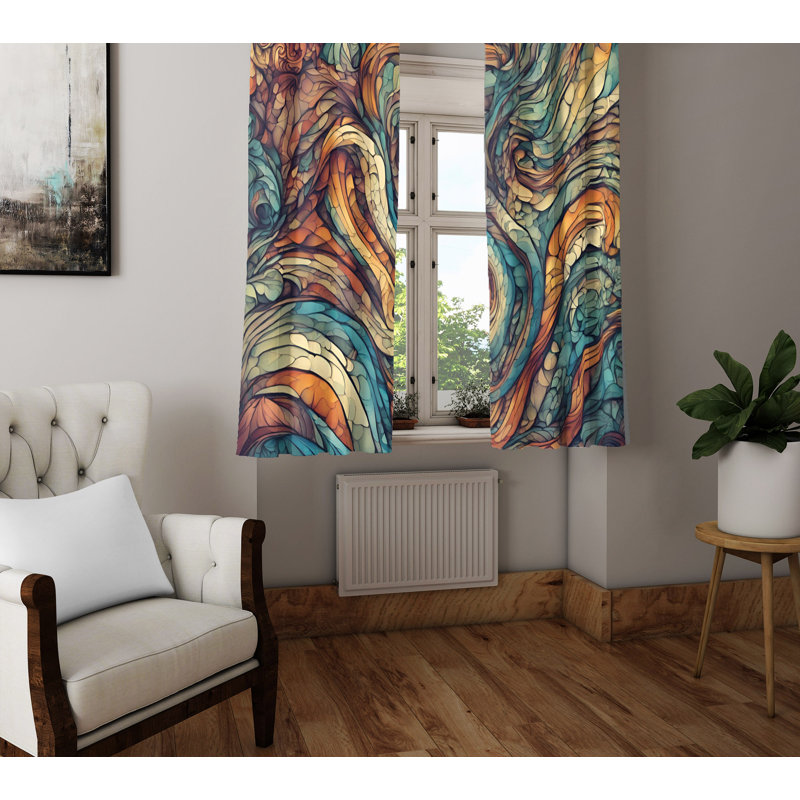 Semi Sheer Curtain Pair, 56" W x 78" L