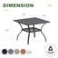 Table de salle à manger d'extérieur carrée L 37,8 po x l 37,8 po Beidleman-98873926